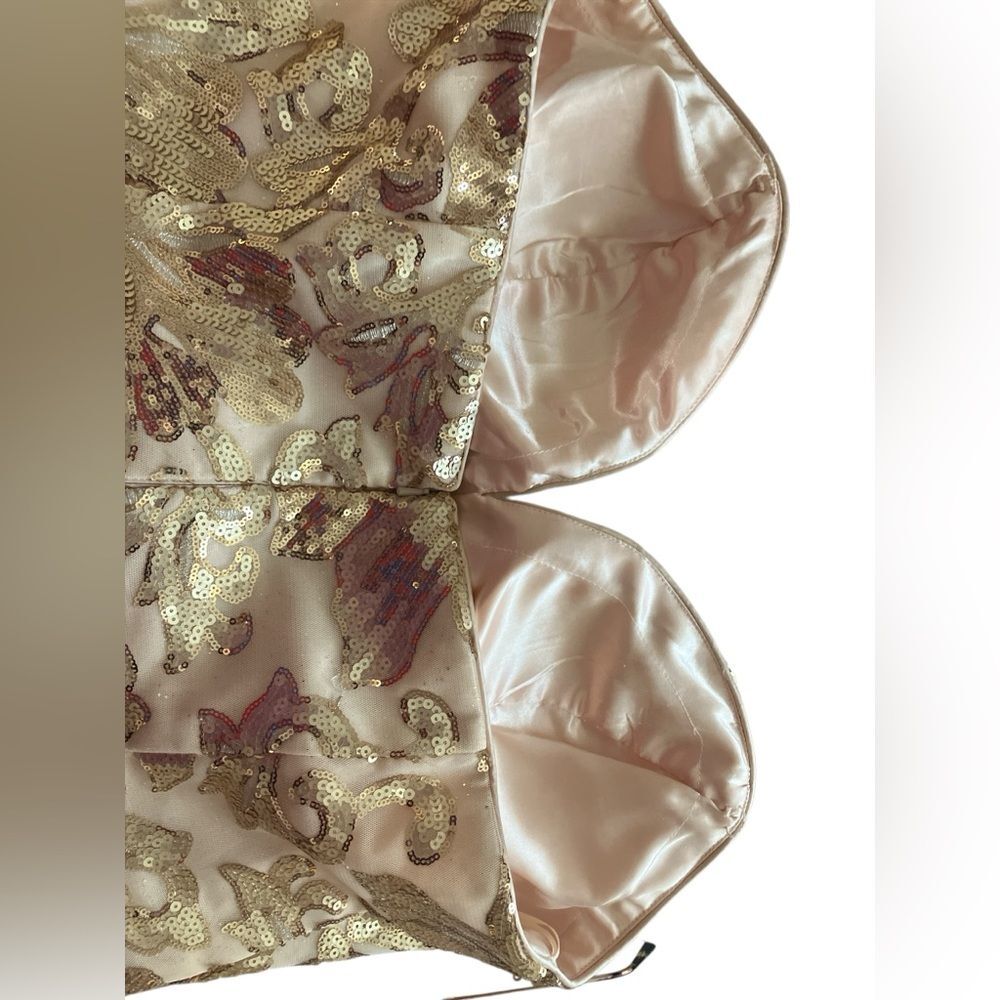 Abby Paris Lucci Lu Party Dress Size 2XL Prom Strapless Gold Sequins NYE - Picture 6 of 9